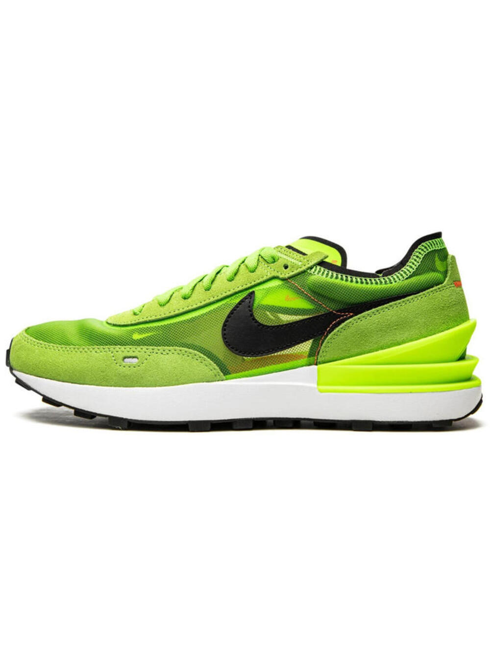 Nike Mens Waffle One Sneakers RARE DA7995 300 Electric Green Shoes Black 14 NEW